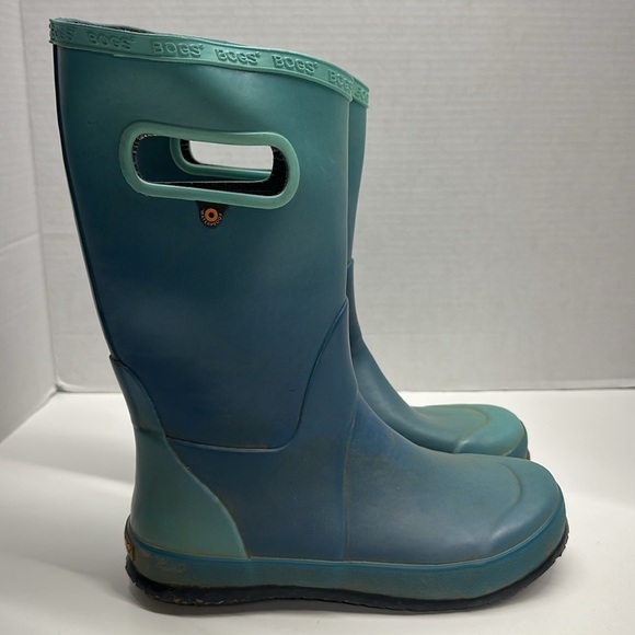 Bogs Other - Bogs Rain Boots Waterproof Boot Pull On Rubber Ombre Blue Kids Youth Size 4